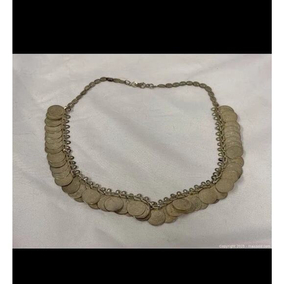 Vintage Silver Coin Necklace - Picture 3 of 13